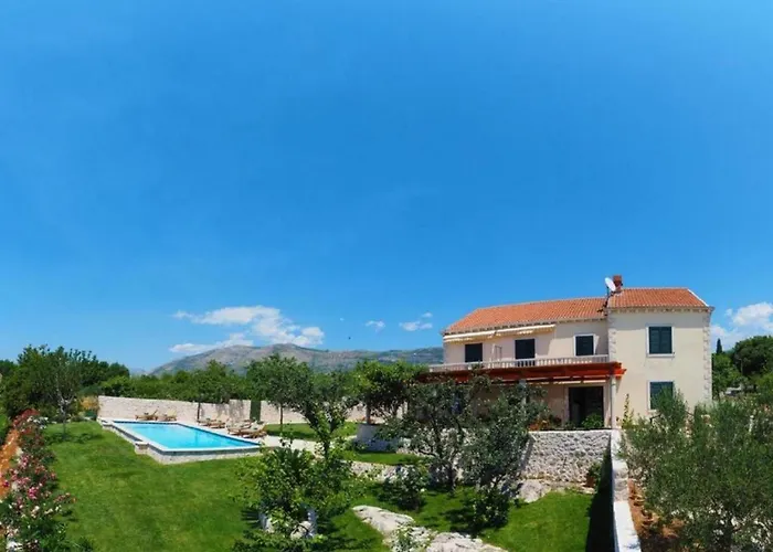 Villa House With A Spacious Garden And Swimming Pool